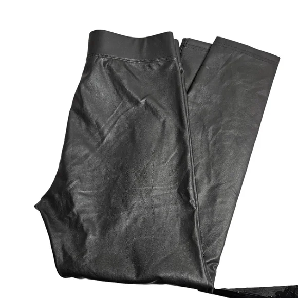 CI Sono Black Faux Leather Leggings Stretch Vegan Leather NWOT Ladies Size XL - Picture 6 of 11
